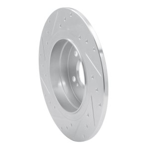Mercedes-Benz C250 Brake Rotor (1) - Rear Right - R1 Concepts - Drilled & Slotted - Silver - `08-`15